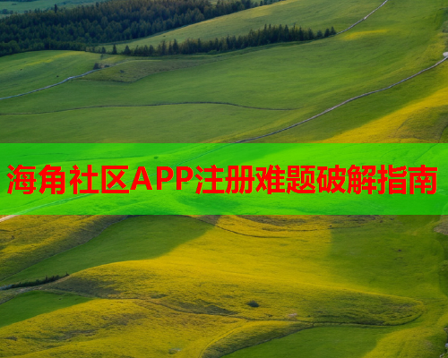 海角社区APP注册难题破解指南  第1张